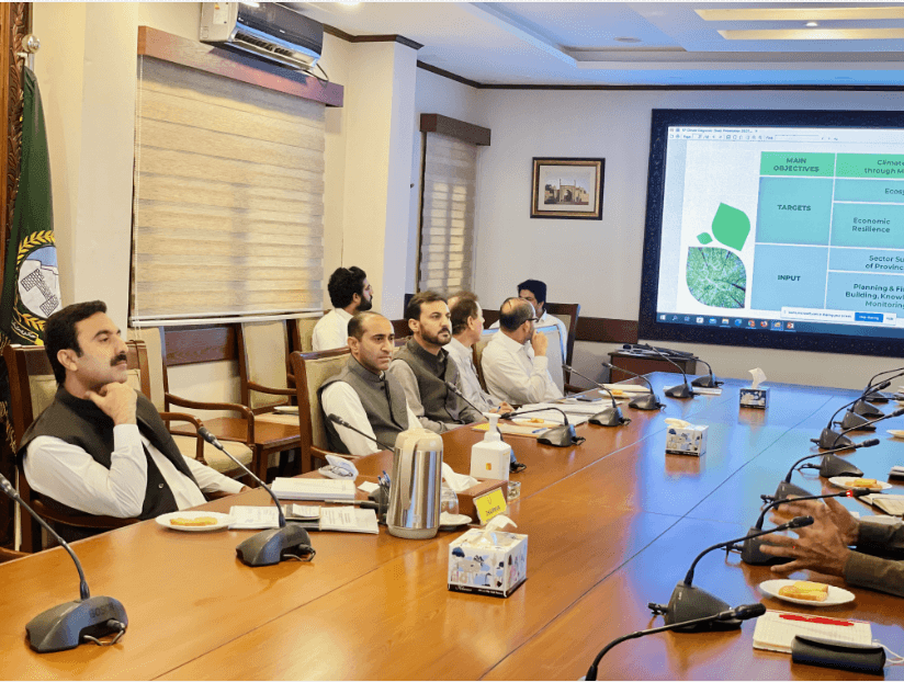 The SEED team, along with the World Bank, met the KP Additional Chief Secretary at P&D to present the key findings and recommendations of the KP Climate Diagnostic Study and Nationally Determined Contributions (NDC) linked Investment Plan.