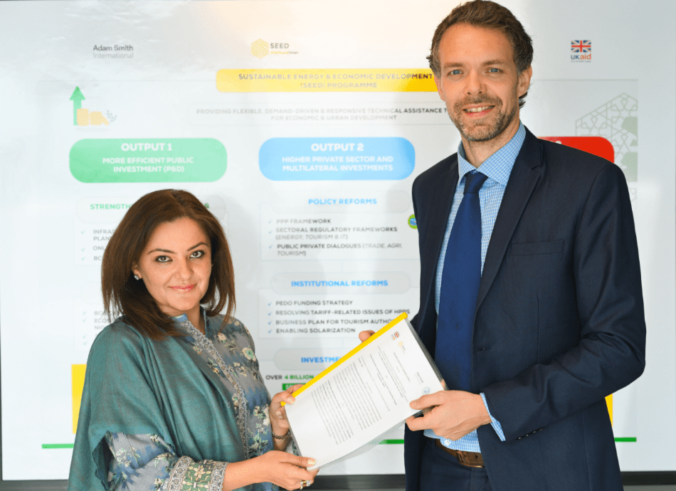 SEED and Climate Resourcing Coordination Center (CRCC) signed an MOU and agreed to combine their capacities towards achieving the mutually shared goal of mobilising international climate finance for Khyber Pakhtunkhwa.